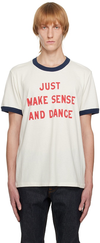 Photo: Nudie Jeans White Ricky Sense Dance T-Shirt