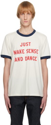 Nudie Jeans White Ricky Sense Dance T-Shirt