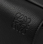 LOEWE - Military Logo-Debossed Full-Grain Leather Messenger Bag - Black