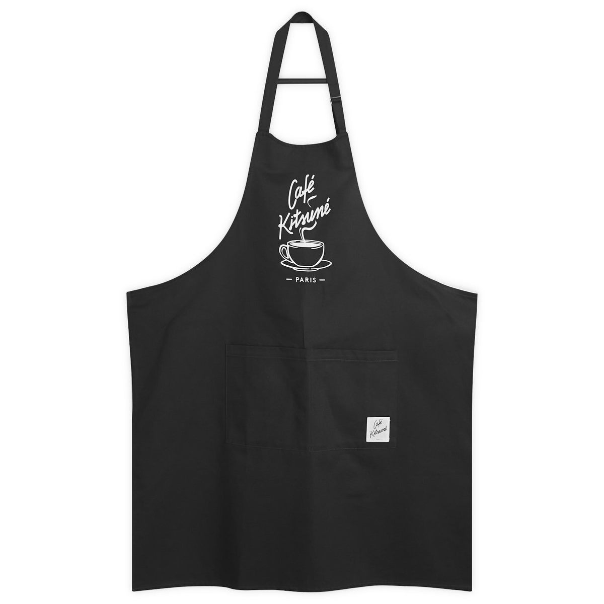 Maison Kitsuné Men's Café Kitsuné Coffee Cup Hoodie in Black
