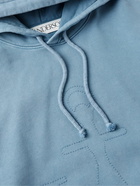 JW Anderson - Logo-Embroidered Cotton-Jersey Hoodie - Blue