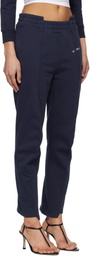 VETEMENTS Navy Cut Up Sweatpants
