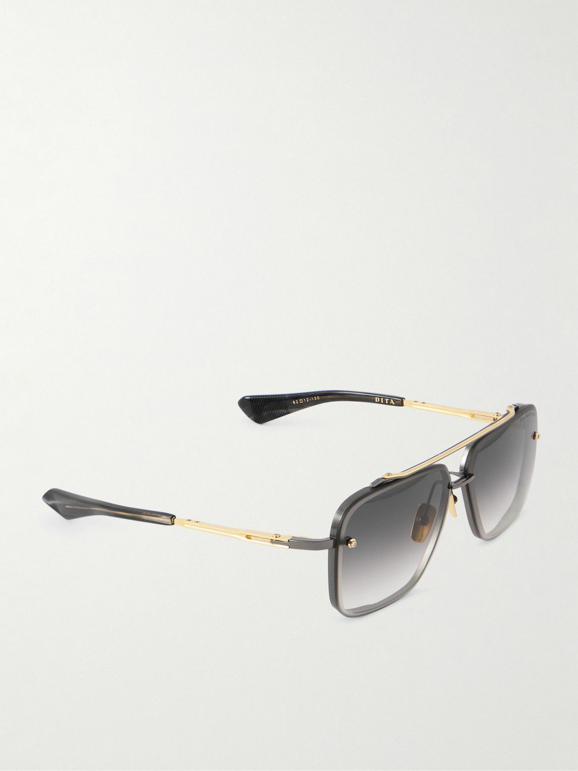 DITA - Mach-Six Aviator-Style Gold-Tone and Rhodium Sunglasses