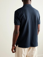 Maison Kitsuné - Logo-Appliquéd Cotton-Piqué Polo Shirt - Blue