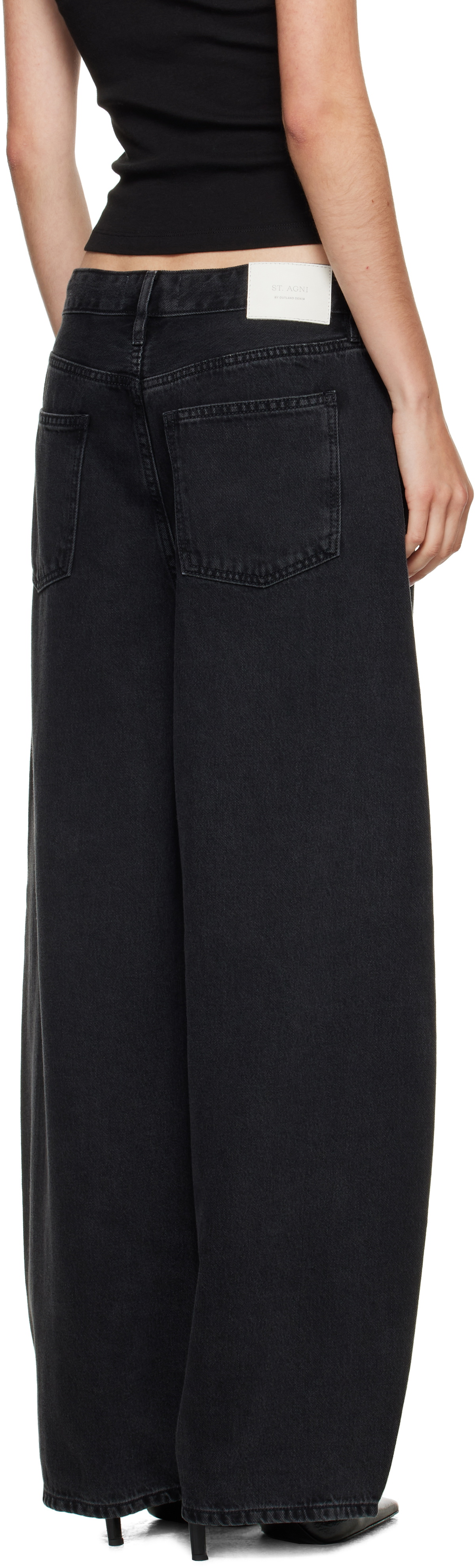 St. Agni Black Outland Denim Edition Mid Rise Balloon Jeans