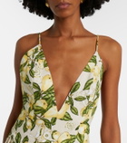 Adriana Degreas Printed cotton-blend maxi dress