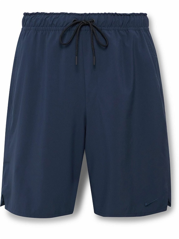 Photo: Nike Training - Unlimited Straight-Leg Dri-FIT Drawstring Shorts - Blue