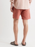 Mr P. - Cotton and Linen-Blend Twill Drawstring Shorts - Pink