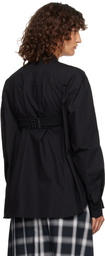 Pushbutton Black Bra Detail Shirt