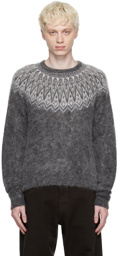 Omar Afridi Gray Nordic Sweater