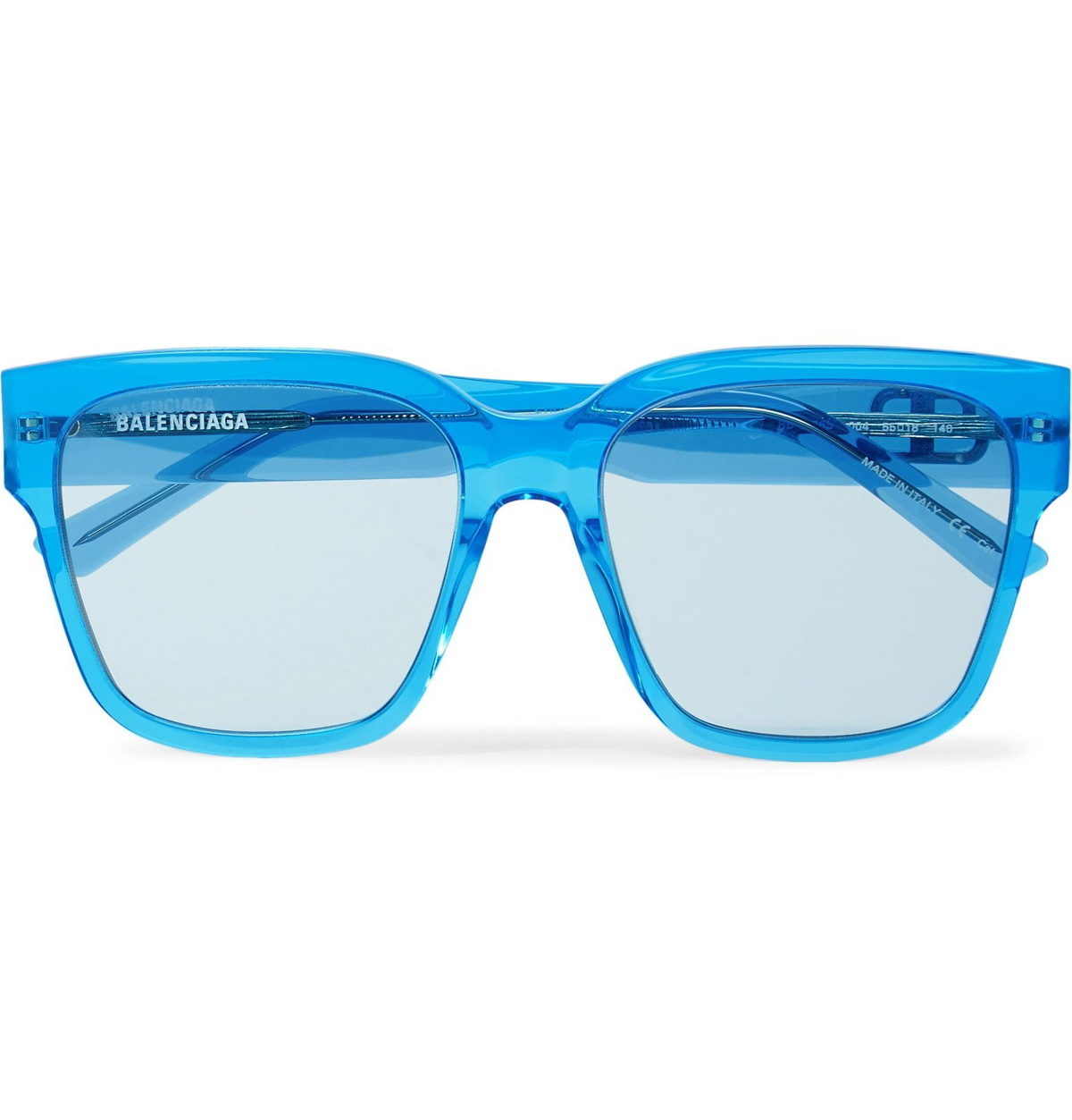 Bonde brugervejledning alias Balenciaga - Square-Frame Acetate Sunglasses - Blue Balenciaga