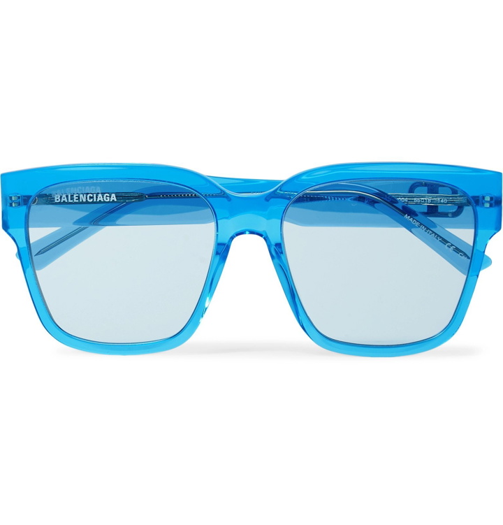Photo: Balenciaga - Square-Frame Acetate Sunglasses - Blue