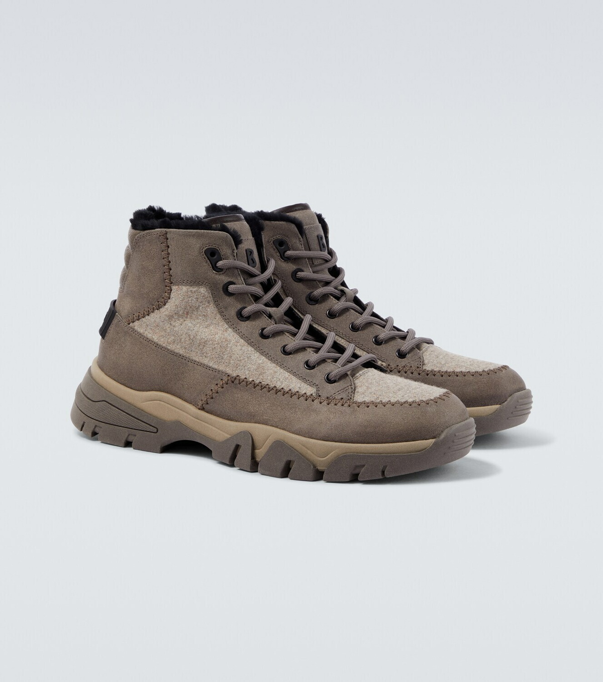 Bogner Copper Mountain shearling-lined leather hiking boots