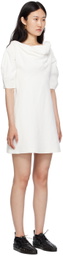Jil Sander White Cowl Neck Minidress