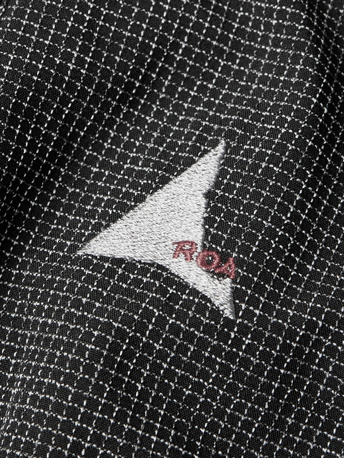 ROA - Lamon Logo-Embroidered Micro-Check Shell Jacket - Black