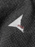 ROA - Lamon Logo-Embroidered Micro-Check Shell Jacket - Black