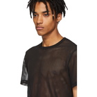 Helmut Lang Black Mesh Logo T-Shirt