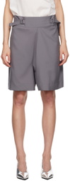 132 5. ISSEY MIYAKE Gray Flat Shorts