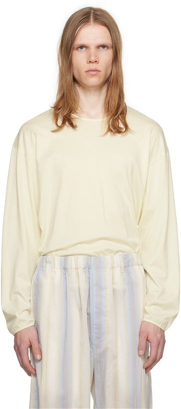 Photo: LEMAIRE Yellow Relaxed Long Sleeve T-Shirt