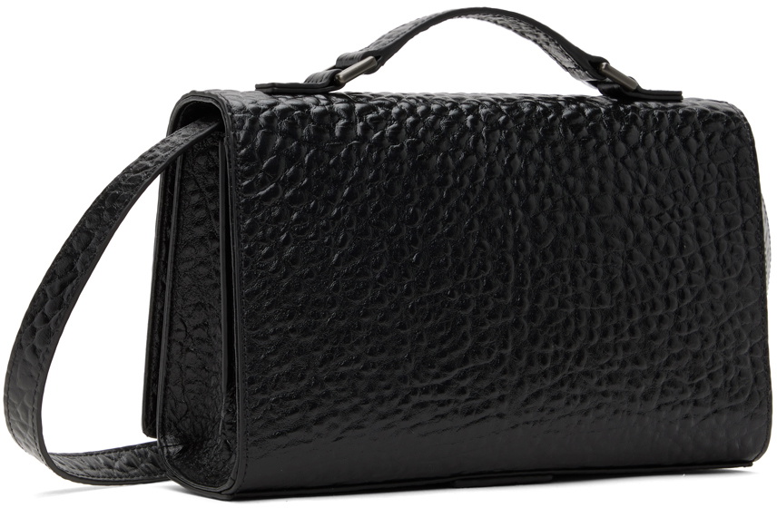 Emporio Armani Black Small Pebbled Leather Bag