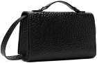 Emporio Armani Black Small Pebbled Leather Bag