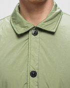 Stone Island Blouson Garment Dyed Crinkle Reps Ny Green - Mens - Overshirts
