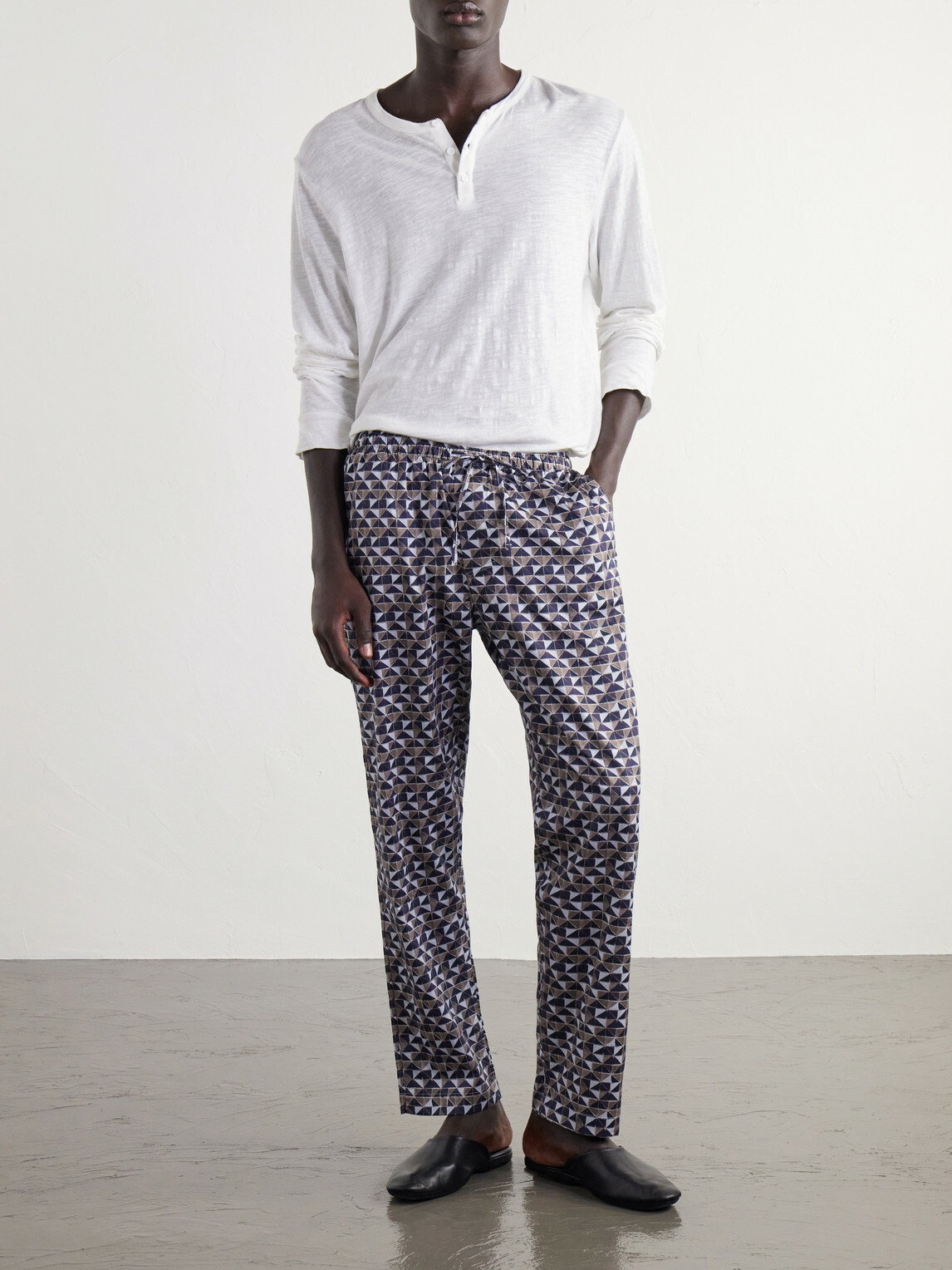 Zimmerli - Printed Cotton-Sateen Pyjama Trousers - Blue