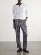 Zimmerli - Printed Cotton-Sateen Pyjama Trousers - Blue