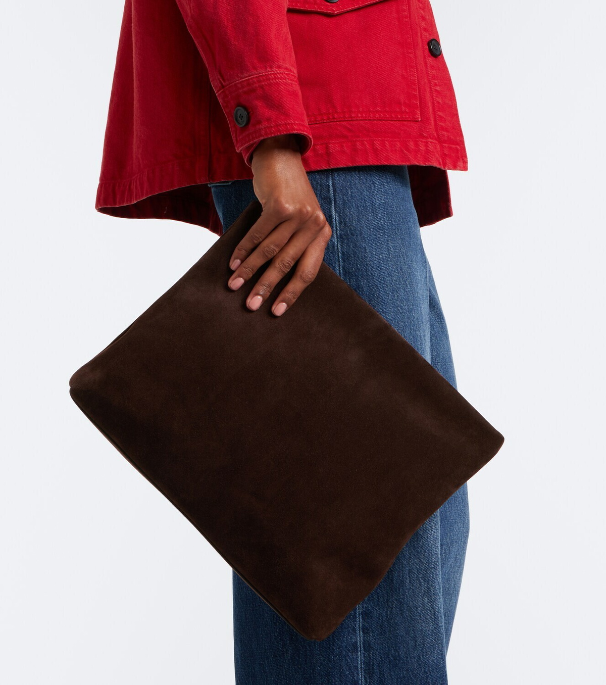 Nili Lotan Jerry suede clutch