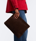 Nili Lotan Jerry suede clutch