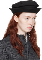 Yohji Yamamoto Black Draped Bucket Hat