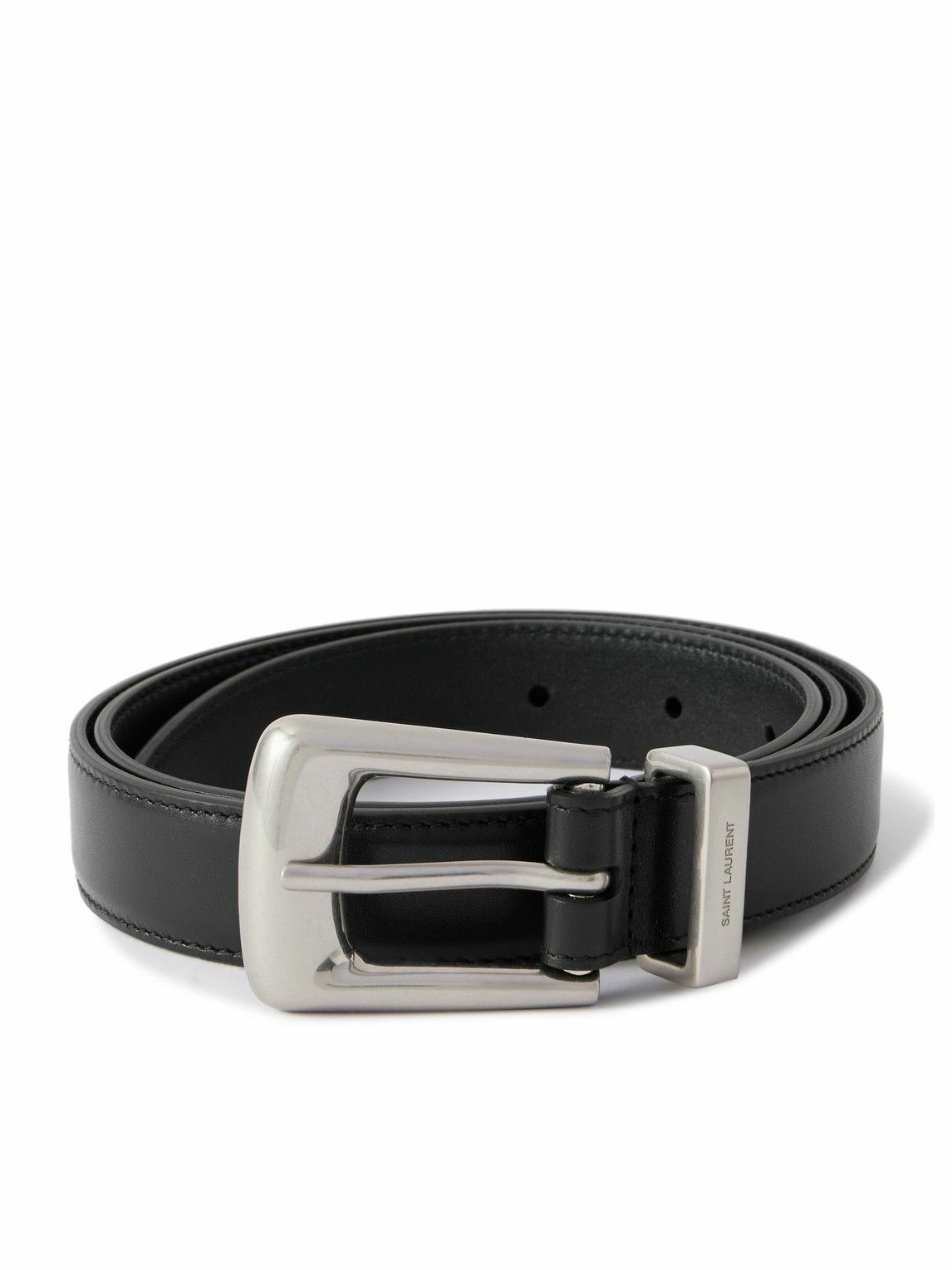 Saint Laurent Black Leather Studded Belt Saint Laurent