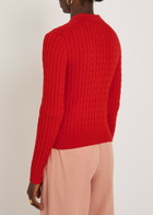 Polo Ralph Lauren Logo-embroidered Cable-knit Cotton Cardigan Orange