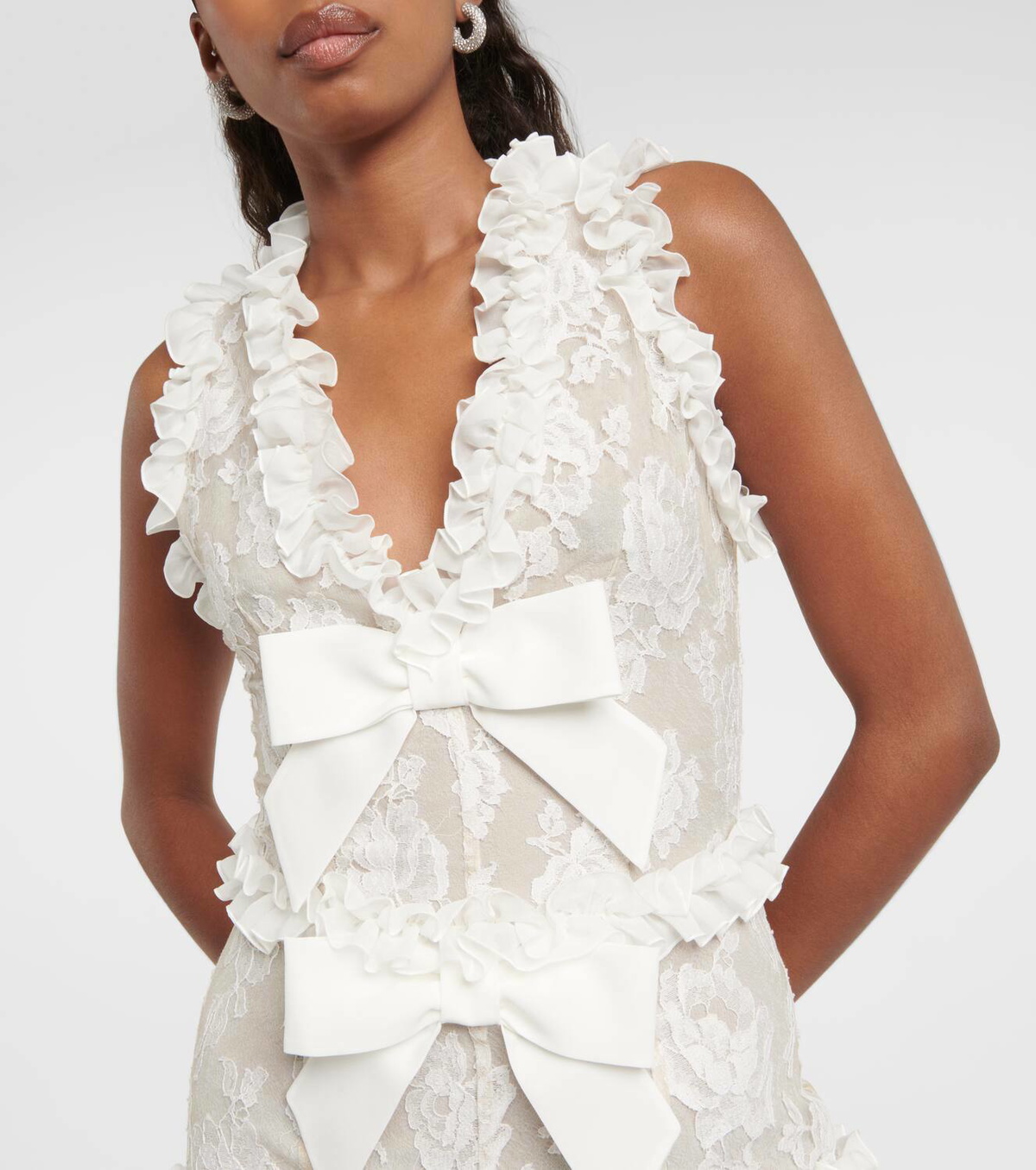 Alessandra Rich Bow-detail lace gown Alessandra Rich Alessandra Rich Bow-detail lace gown Alessandra Rich