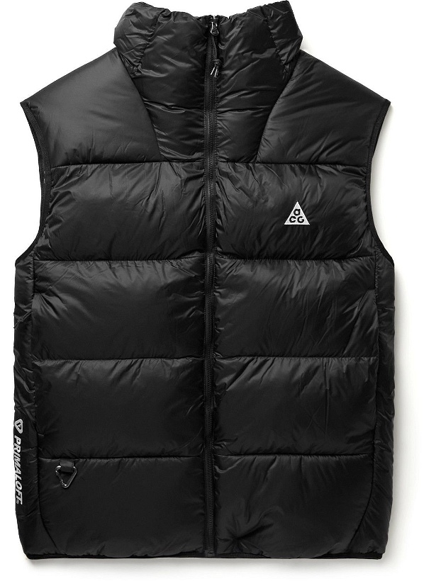 Photo: Nike - ACG NRG Lunar Logo-Embroidered Padded Quilted Nylon-Ripstop Gilet - Black