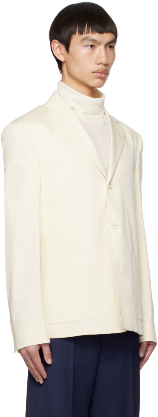 Filippa K Off-White Three-Button Blazer