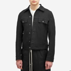 Rick Owens Men's Denim Trucker Jacket in Black