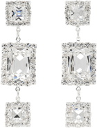 Magda Butrym Silver Crystal Square Earrings