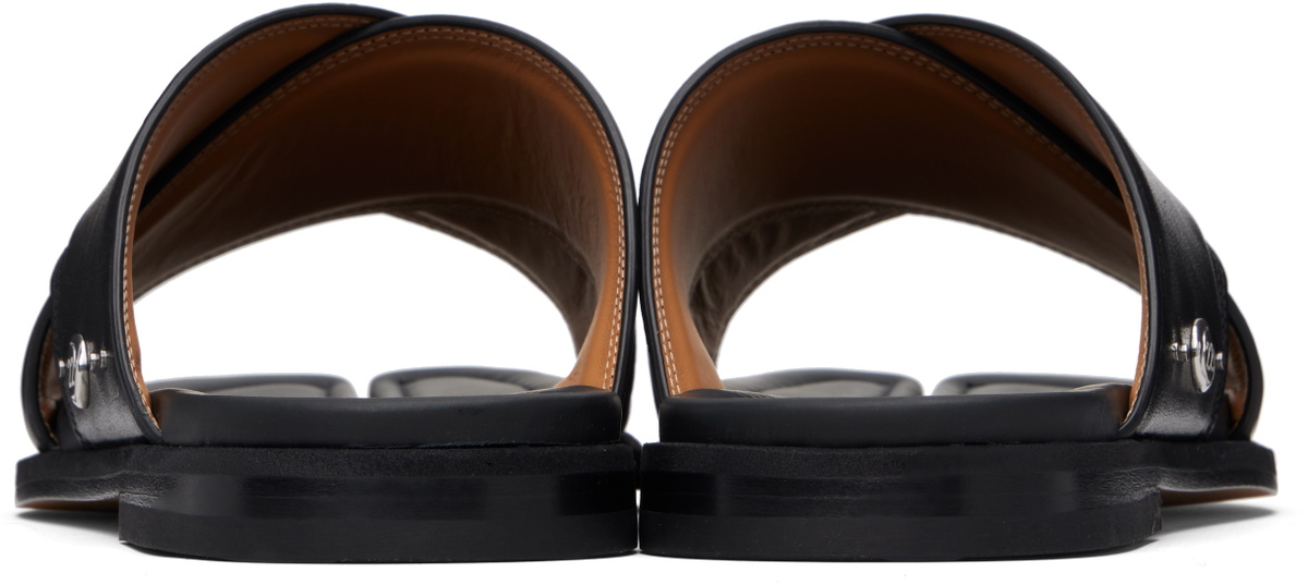 Maison Margiela Black Tabi Numbers Crossed Sandals