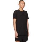 Rick Owens Drkshdw Black Asymmetric Seams Level T-Shirt