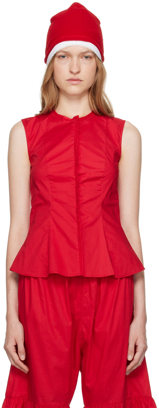 COLLEEN ALLEN SSENSE Exclusive Red Victorian Tank Top