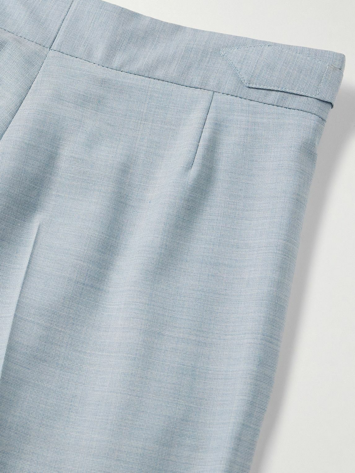 Richard James - Hepworth Slim-Fit Pleated Wool Suit Trousers - Blue