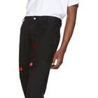 424 Black Reworked Tee Work Trousers