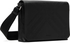 Burberry Black Embossed Check Messenger Bag