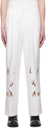 Feng Chen Wang White Cutout Trousers