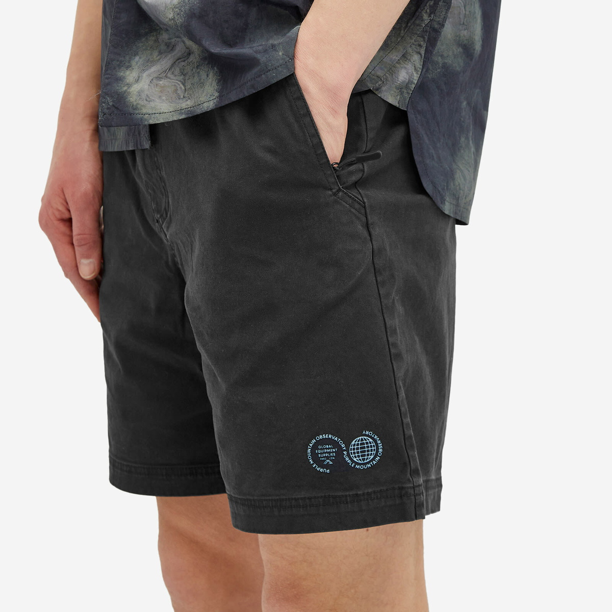 Purple Mountain Observatory Men's Trek Shorts in Black