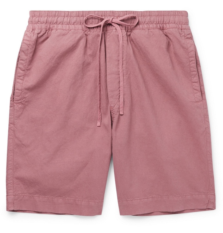 Photo: YMC - Jay Cotton and Linen-Blend Drawstring Shorts - Pink