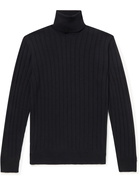 Barena - Slim-Fit Ribbed Merino Wool Rollneck Sweater - Blue