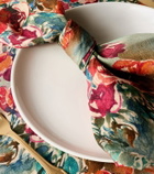 The House of Lyria Nersa set of 2 floral linen napkins