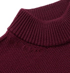 Moncler - Logo-Intarsia Virgin Wool Sweater - Burgundy